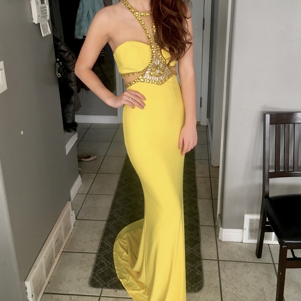 Yellow Sherri Hill Gown